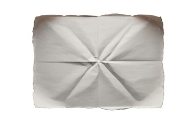 Obraz premium Crushed Paper Texture Background with Rough Edges and Creases for Creative Projects