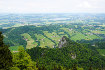 Fototapeta premium The panorama opening from Gaisberg mountain, Salzburg, Austria 