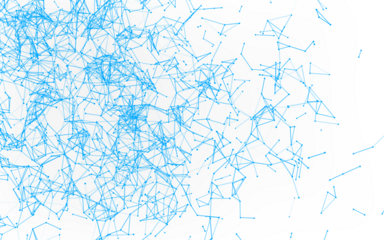 High-resolution abstract digital background featuring glowing black plexus of interconnected points and lines. Represents big data, neural networks, and futuristic technology. Ideal for AI, blockchain