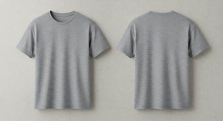 Naklejka premium Flat lay mockup of a heather gray mélange oversized male t-shirt