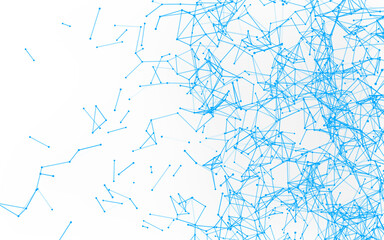 High-resolution abstract digital background featuring glowing black plexus of interconnected points and lines. Represents big data, neural networks, and futuristic technology. Ideal for AI, blockchain