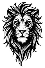 Obraz premium Lion head with a majestic mane