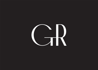 GR Abstract Letters Logo Monogram