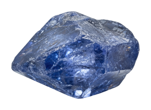 Raw sapphire gemstone natural origins mineral specimen studio setting beauty and value. Cut out png