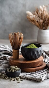 Tea making supplies arrangement