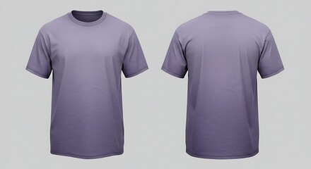 Flat lay mockup of an ash purple oversized male t-shirt