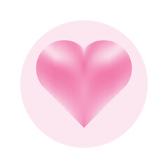 Pink heart clip art vector illustration art