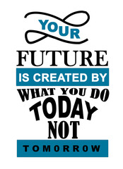 Your Future Created by Today Not Tomorrow