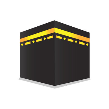 black kaaba with gold details clip art preview