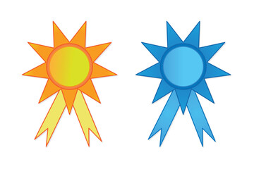 Set of gradient badge vector illustration art