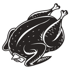 hand drawn vector illustration of a chicken