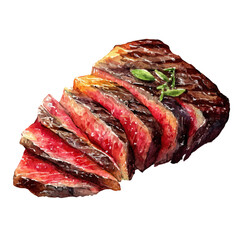 Carne Asada in watercolor style, vector illustration, isolated on white background.