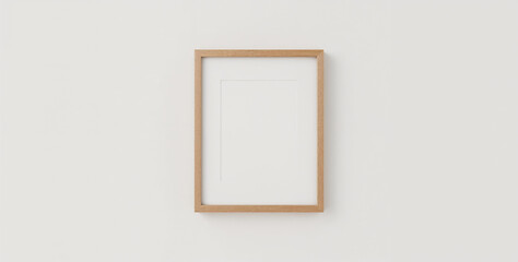 Vertical wooden frame mockup isolated on white background, ideal for displaying your artwork, photos, or designs in a minimalist and stylish manner, enhancing the visual appeal of any space mockup