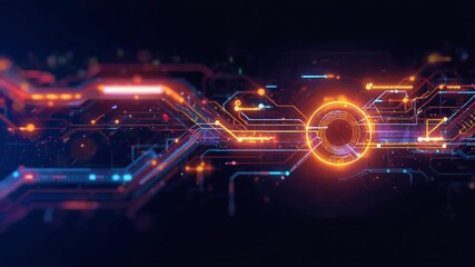 Stylized flowchart, glowing, dynamically unfolding nodes pulse, connectors flow smoothly, camera slowly pans across the process.