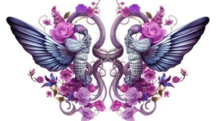 Vector illustration of an abstract butterfly isolated on white background