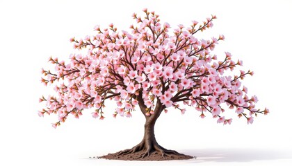 Obraz premium Delicate Cherry Blossom Tree with Pink Petals Bloom