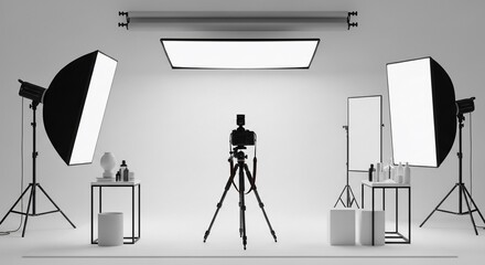 Behind the Scenes: Symmetrical Monochrome Studio for Product Photography