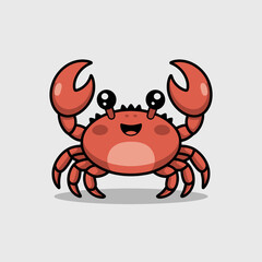 Fototapeta premium Cute Cartoon Crab Character Design