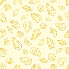 Sea shell pattern, light yellow