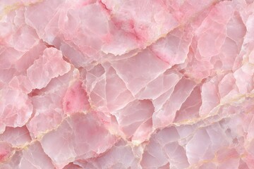 A close-up of a beautiful pink gemstone displaying intricate patterns and textures, a stunning display of natural beauty.
