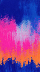 Abstract Neon Pink, Blue, and Orange Screensaver for Mobile Phone: Vibrant Artistic Texture