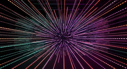 Obraz premium Abstract background with colorful light beams creating a futuristic and dynamic effect, perfect for technology and design projects with a vibrant and energetic feel