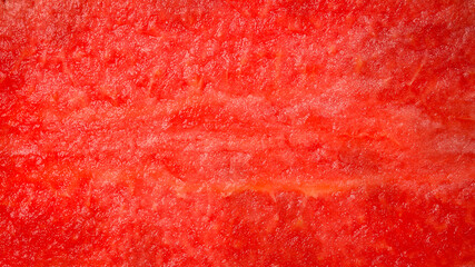 Watermelon texture, macro photo, close-up. Piece of watermelon with seeds. Top view. © Yaruniv-Studio