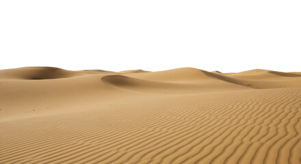 Exploring sand dunes desert landscape nature arid environment wide-angle serenity concept. Cut out png