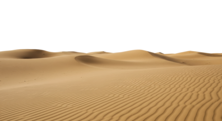 Exploring sand dunes desert landscape nature arid environment wide-angle serenity concept. Cut out png