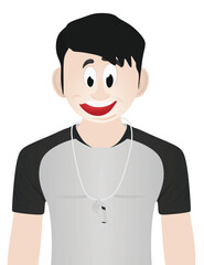Basketball referee in jersey. vector illustration	
