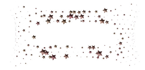 Obraz premium Elegant rose gold stars on white. Perfect for festive designs, cards, and backgrounds.