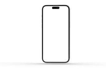 High-quality image of a modern smartphone with a blank screen, perfect for app presentations or website mockups.