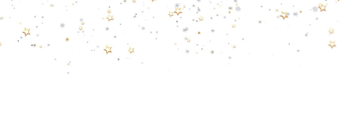 Elegant festive background with gold and silver stars. Perfect for holidays, celebrations, and more.