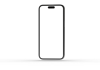High-quality image of a modern smartphone with a blank screen, ideal for app presentations or mobile device showcases.