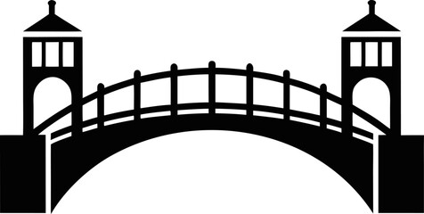 Rainbow Bridge from Norse Mythology Silhouette