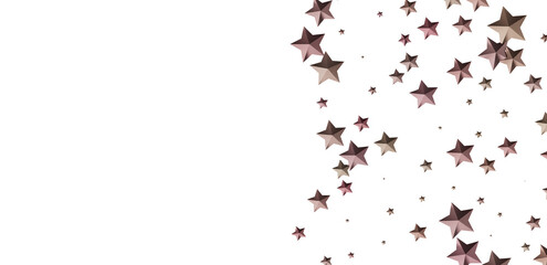 Pink and rose gold stars on white. Perfect for festive backgrounds, cards, or presentations.
