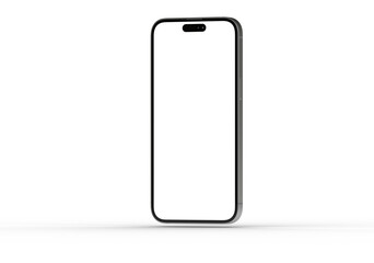 High-quality image of a modern smartphone with a blank screen, perfect for app presentations or website designs.