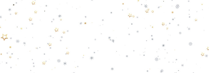 Elegant winter background with gold stars and snowflakes. Perfect for holiday designs.