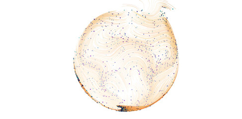 Beautiful abstract image of a swirling orb, adorned with shimmering glitter. Perfect for backgrounds or design elements.