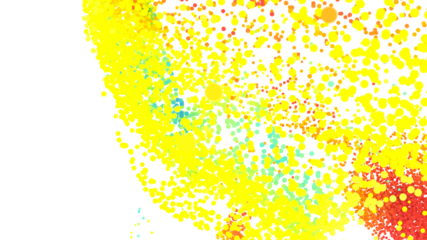 Vibrant yellow, orange, and teal dots on white. Great for websites, presentations, and more!