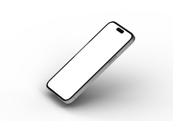 High-quality image of a modern smartphone with a blank screen, perfect for app presentations or website mockups.