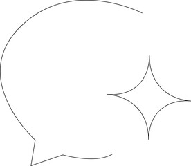 Artifical intelligence icon. AI sparkle star with square icon vector illustration. AI artificial intelligence icon symbol.Artificial intelligence sign, magnifying glass loupe sign.