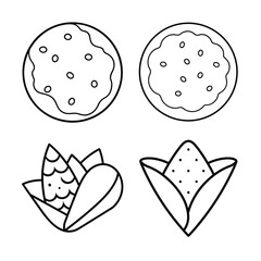 Fast food icons list bundle