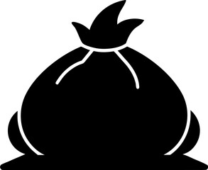 Ore Sack Icon Silhouette Vector Illustration Black