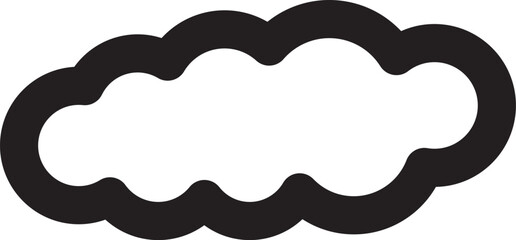 Cloud in line or outline, icon vector