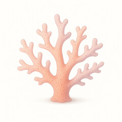 Obraz premium Coral Reef Elegance: A single coral, rendered in exquisite detail, showcases the beauty of the underwater world.