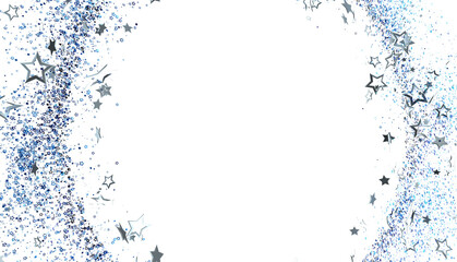 Festive background with blue glitter and stars. Perfect for invitations, cards, and more!