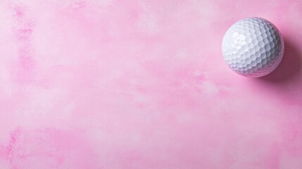 Pink Golf Ball on a Pink Background