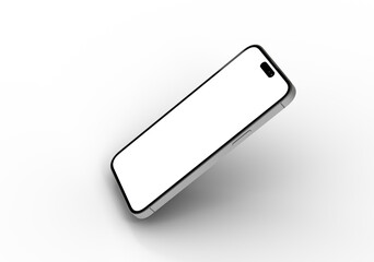 High-quality stock photo of a modern smartphone with a blank screen. Perfect for app presentations or website mockups.