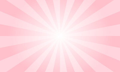 Pink Red Sunburst Background. Abstract Rays Texture Background. Sunburst Background with Pink Rays. Vector Illustration.